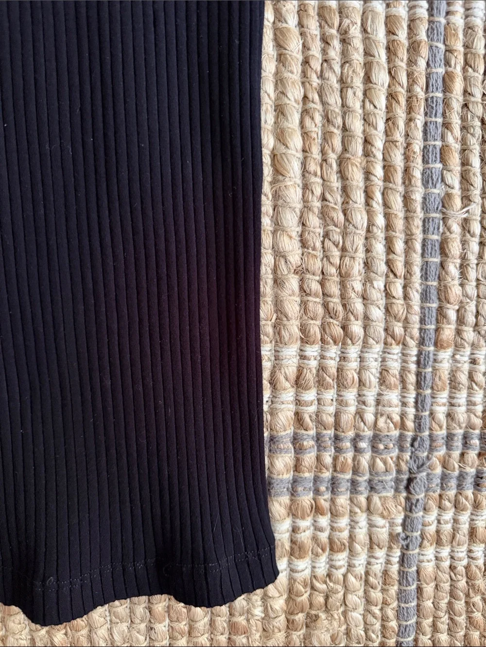 Farm Rio Black Ribbed Knit Dress Tie at Bust sz P = Small EUC